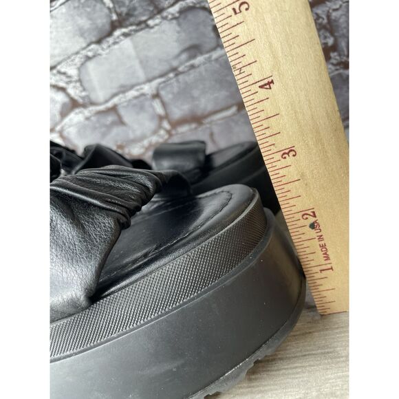 Vic Matie Black Leather Strap Slingback Platform Wedge Sandals Women 37EU/6.5 US - Picture 10 of 16
